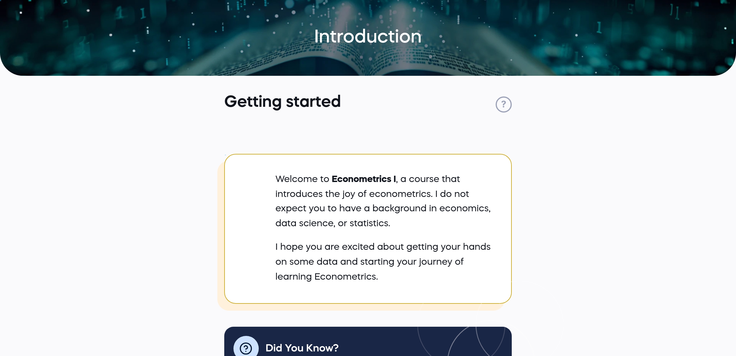 Getting started