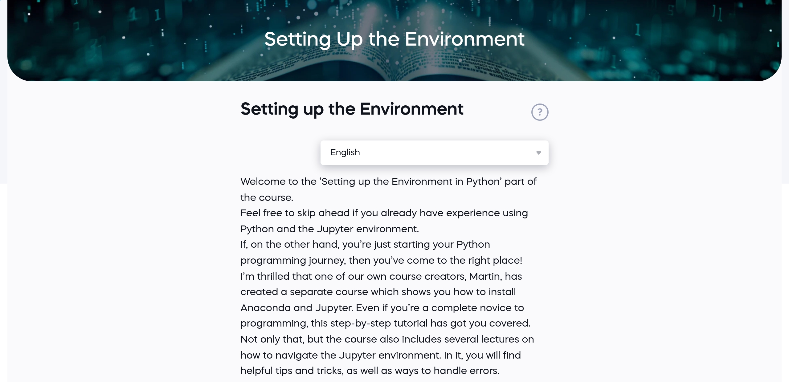 Setting up the Environment