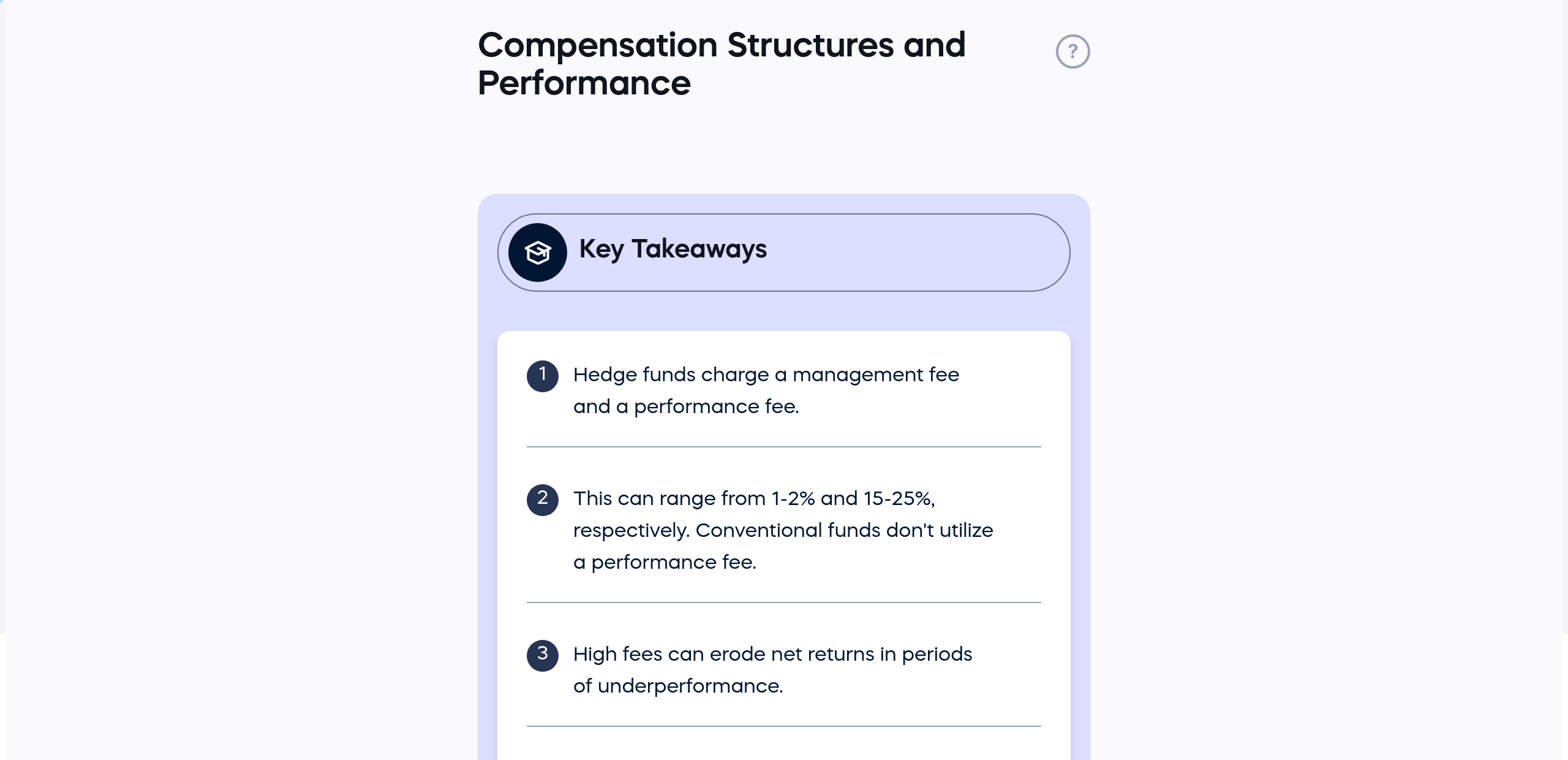 Compensation Structures and Performance