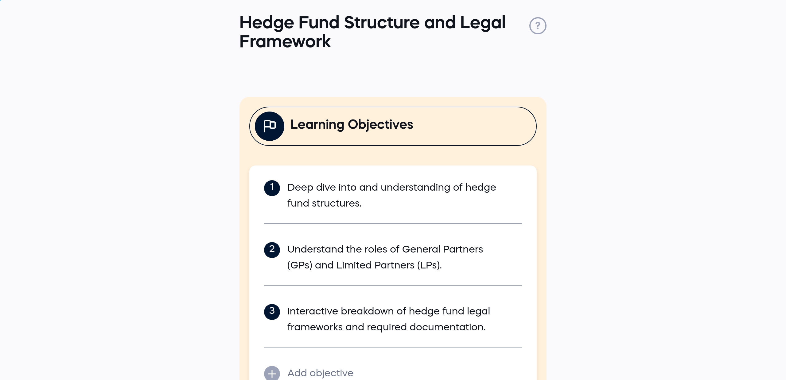 Hedge Fund Structure and Legal Framework