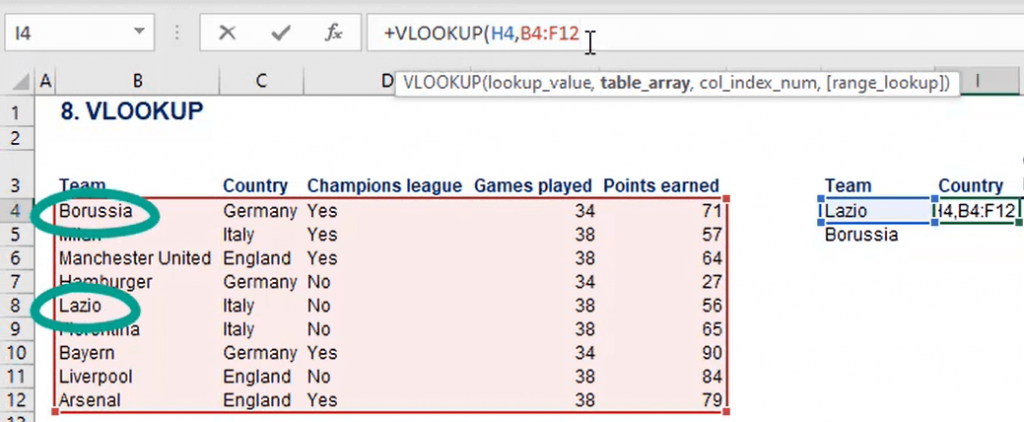 VLOOKUP and HLOOKUP - practical examples