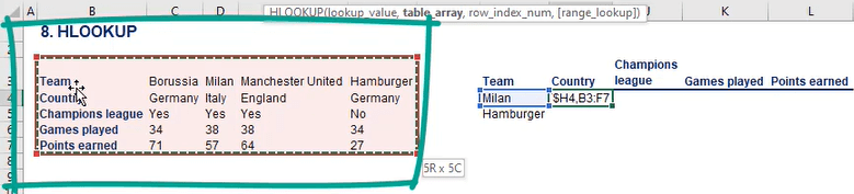 VLOOKUP and HLOOKUP - practical examples