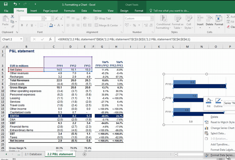 Here is the option for formatting the data series