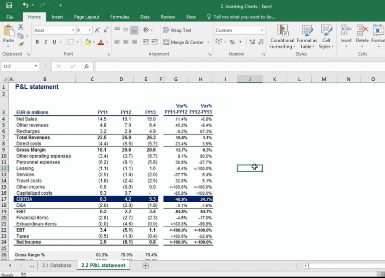 How to Insert an Excel Chart 365 Financial Analyst