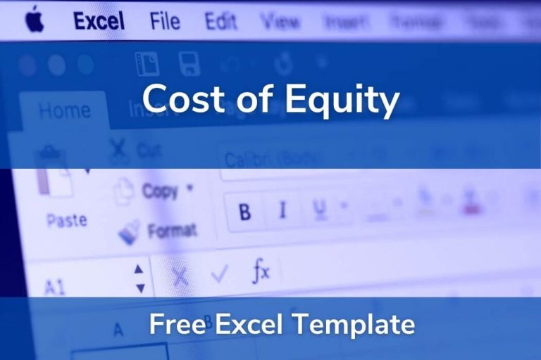  Cost Of Equity Excel Template 365 Financial Analyst