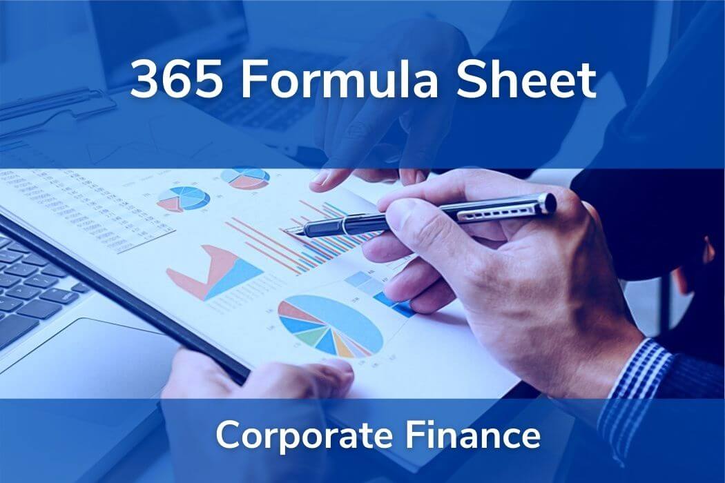 Corporate Finance • Formulas Cfa® Level 1 • 365 Financial Analyst 4809