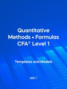 Quantitative Methods • Formulas CFA® Level 1 – 365 Financial Analyst