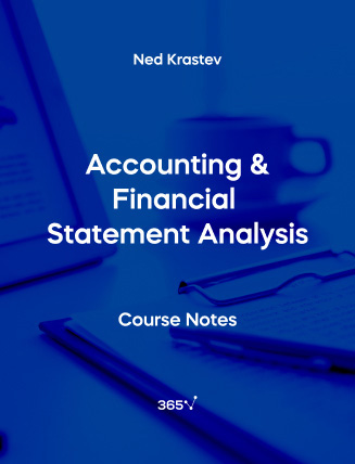 Blue cover for course notes on the topic Accounting and Financial Statement Analysis.