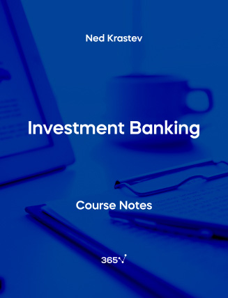 Blue Cover of Investment Banking Course Notes