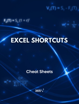 Excel shortcuts cover of a pdf file